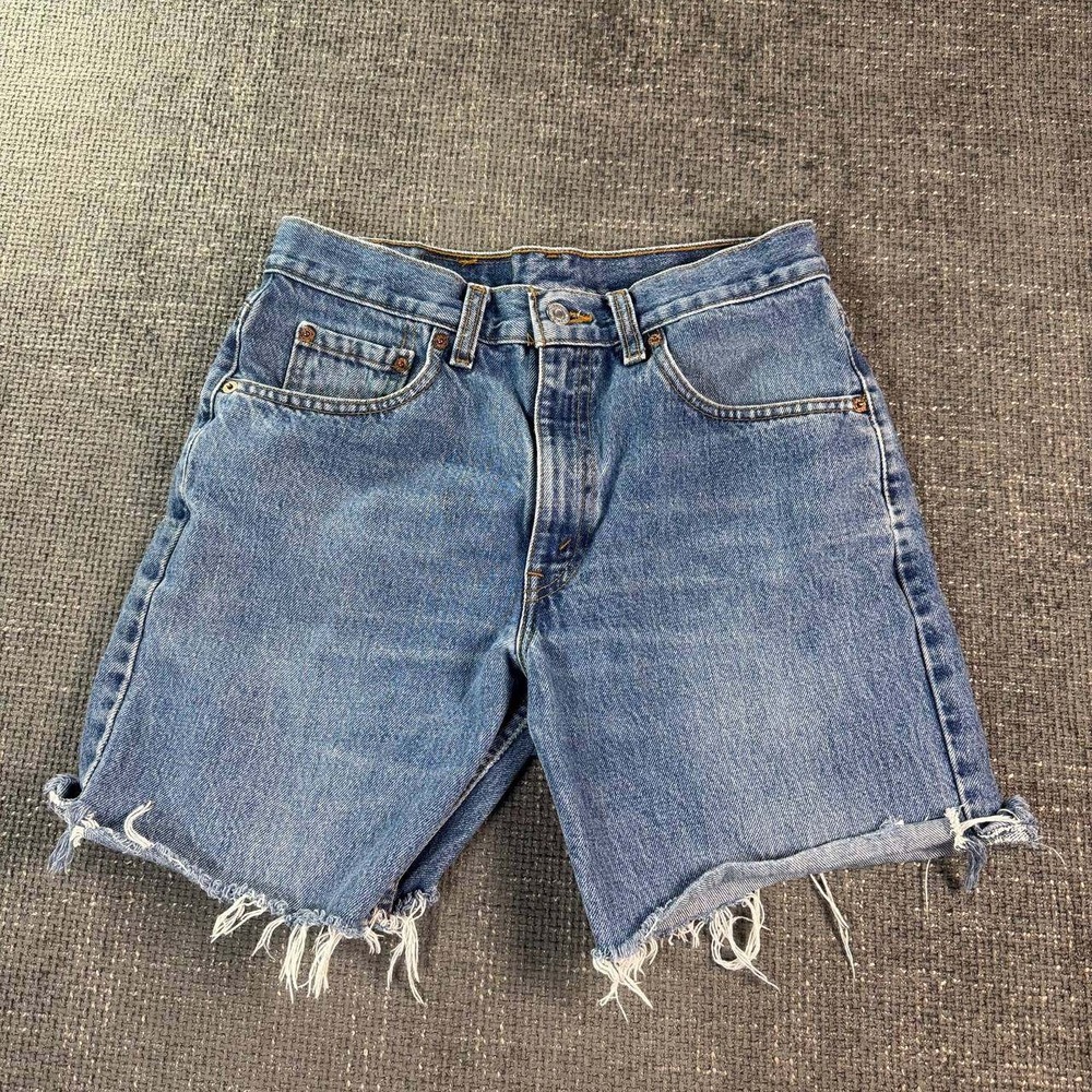 Levi's High Waisted Denim Shorts vintage 90s Women 26 blue canada made